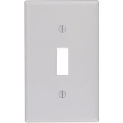 Leviton Gray 1 gang Thermoset Plastic Toggle Wall Plate 1 pk