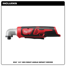 Milwaukee M12 12 V 1/4 in. Cordless Brushed Impact Driver Tool Only