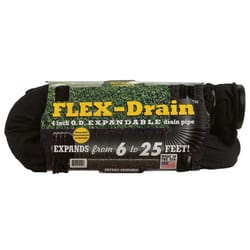 Flex-Drain 4 in. D X 25 ft. L Poly Drain Pipe with Sock