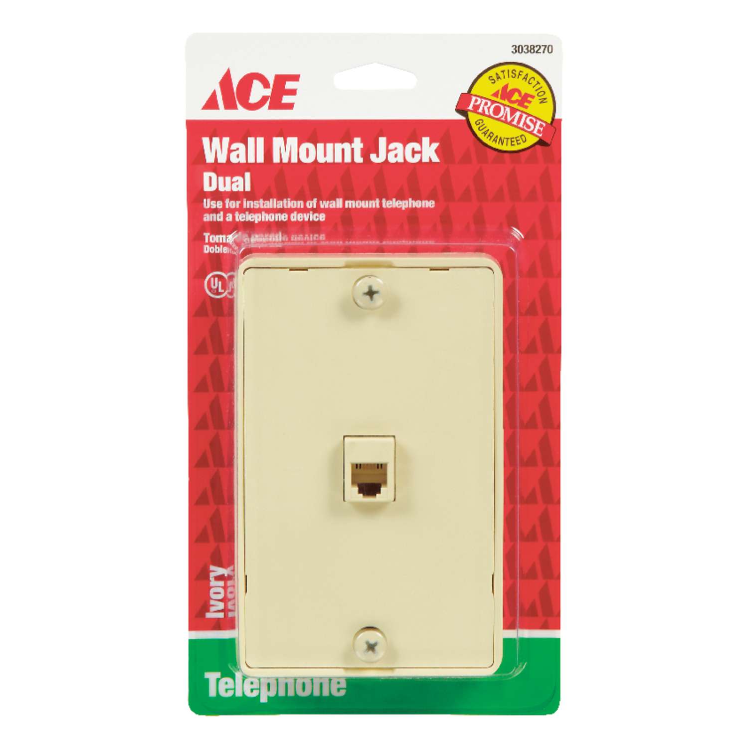 Ace 1Jack Phone Jack SurfaceMount Ace Hardware