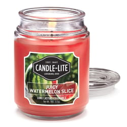 Candle Lite Red Watermelon Slice Scent Candle Jar 18 oz