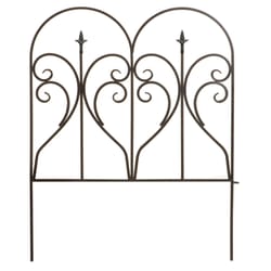 Panacea 24 in. L X 30 in. H Steel Black Scroll and Finial Garden Edging