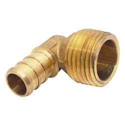 Apollo 1/2 in. PEX Barb in to X 1/2 in. D MPT Brass 90 Degree Elbow
