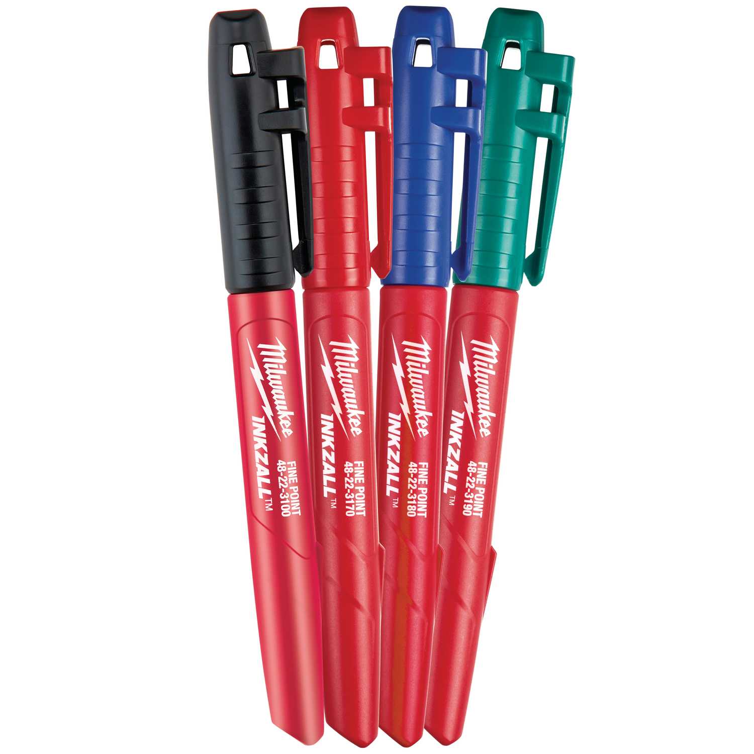 Milwaukee INKZALL Assorted Fine Tip Jobsite Marker 4 pk Ace Hardware