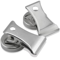 Magnet Source 1.8 in. L X 1 in. W Silver Clip Magnetic Clips 3 lb. pull 2 pc