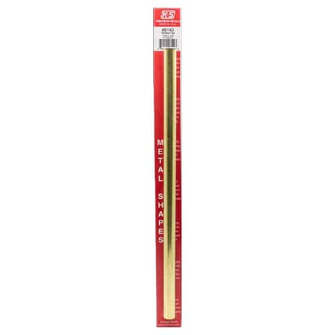 K&S 17/32 in. D X 12 in. L Round Brass Tube 1 pk K&S 17/32 in. D X 12 in. L Round Brass Tube 1 pk