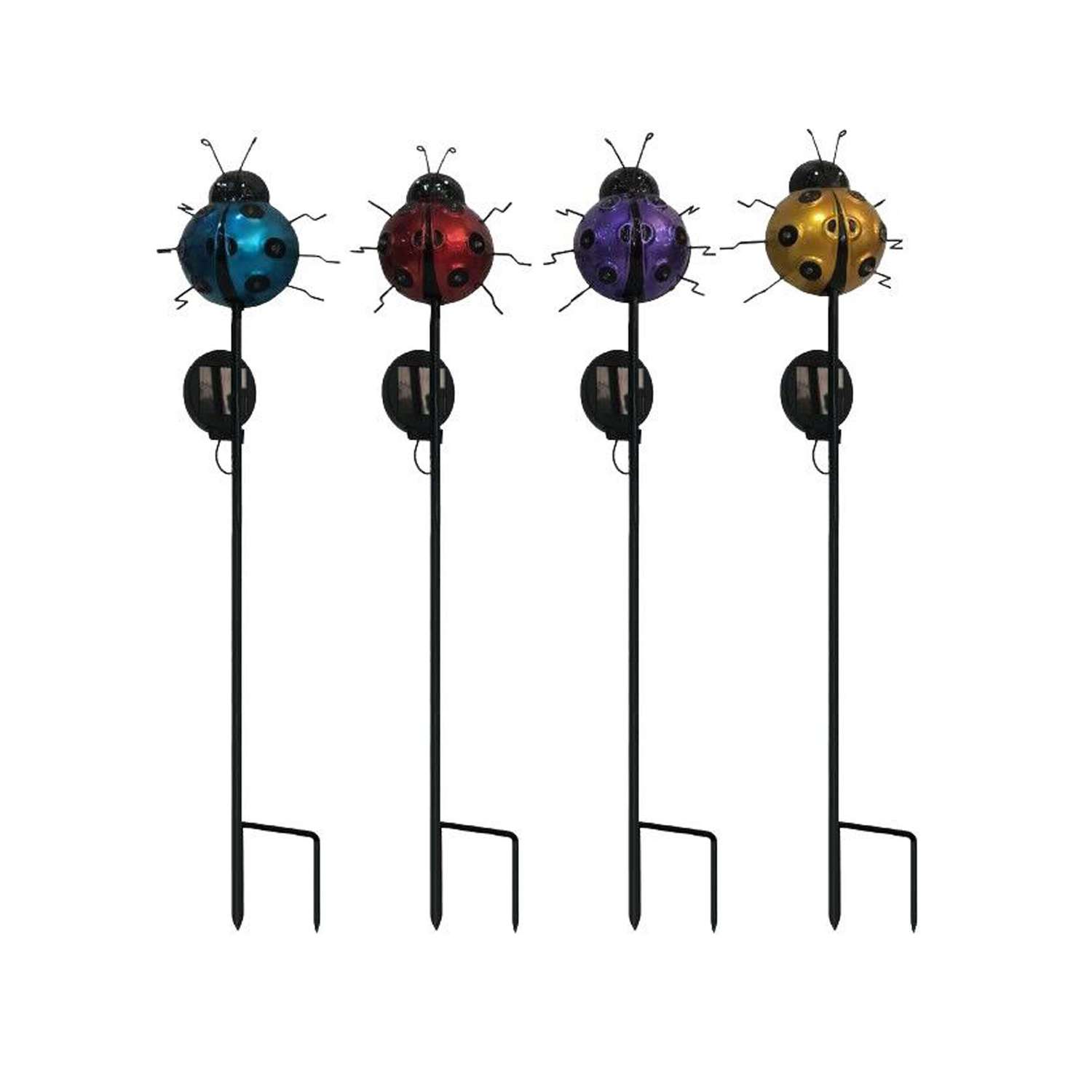 Infinity Black Iron 24 in. H Ladybug Solar Garden Stake - Ace Hardware