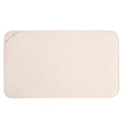 Envision Home 32 in. L X 18 in. W X 0.25 in. H Cream Microfiber Drying Mat