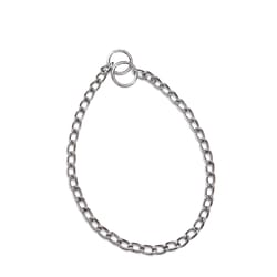 PDQ Silver Lightweight Steel Dog Choke Chain Collar Medium/Large