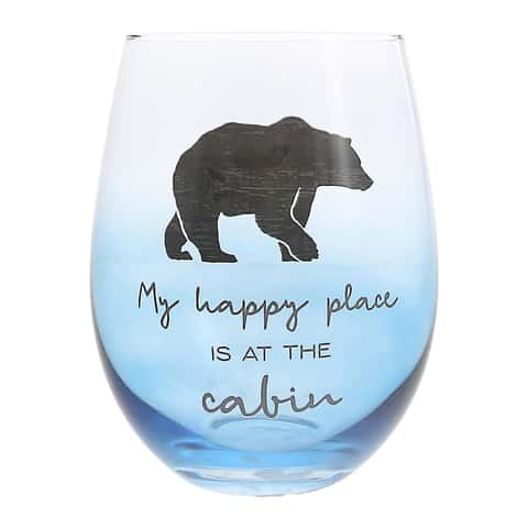 Stemless Wine Glass set-12 oz-2 pack - The Bear Pause