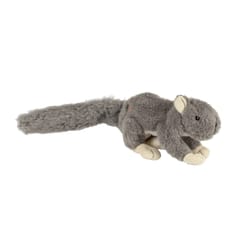 HuggleHounds Gray Polyester Feller Squirrel Squeaky Dog Toy Small 1 pk