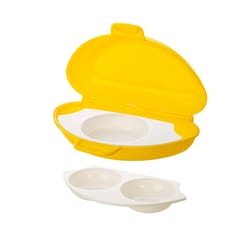 Progressive Prepsolutions White/ Yellow Plastic Egg Cooker