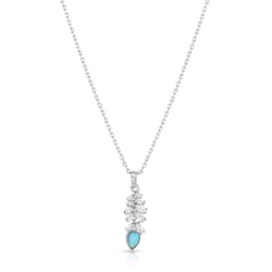 Montana Silversmiths Women's Mystic Falls Opal Crystal Silver Necklace