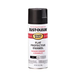 Rust-Oleum Stops Rust Flat Black Spray Paint 12 oz