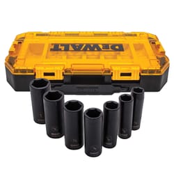 DeWalt 1/2 in. drive SAE 6 Point Deep Impact Socket Set 7 pc