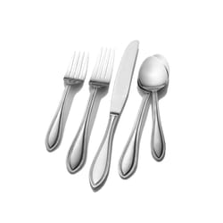 Pfaltzgraff American Bead Silver Stainless Steel Flatware Set 20 pc