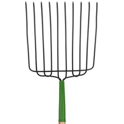 John Deere 10 Tine Steel Bedding Fork 30 in. Wood Handle