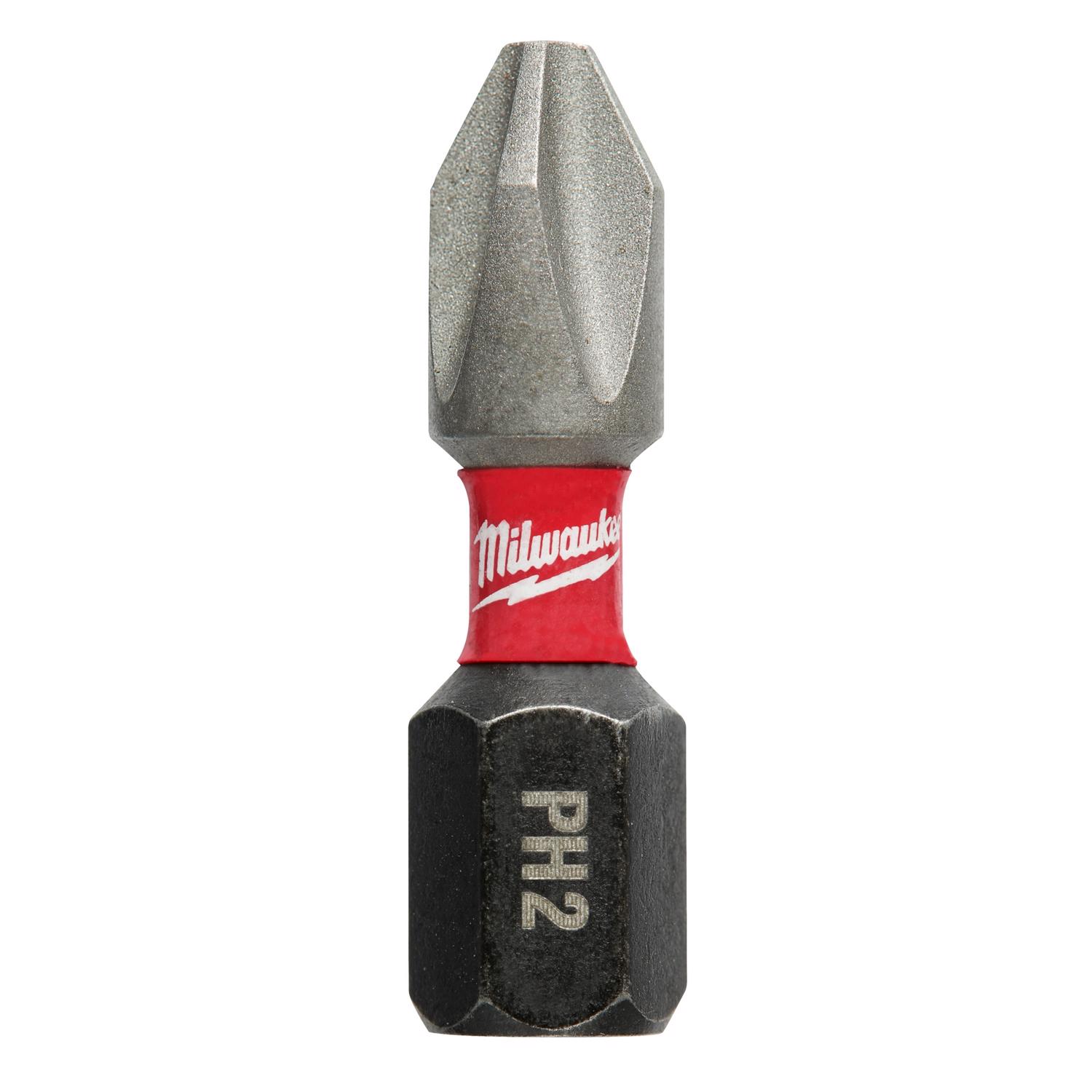 Milwaukee Shockwave Phillips #2 X 1 in. L Impact Insert Bit Alloy Steel 15 pc