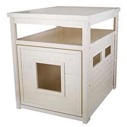 DogiPot Wood/Polyfiber White Litter Box 1 pk