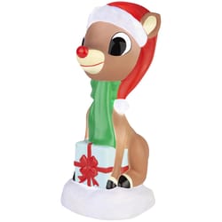 Gemmy Rudolph Lighted Blow Mold Figure Figurine 13.1890 in.