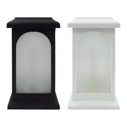 Alpine Plastic Black/White LED Candle Lantern