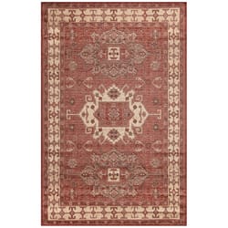 Liora Manne Carmel 8 ft. W X 5 ft. L Red Kilim Polypropylene/Polyester Area Rug