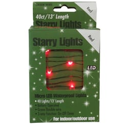 Holiday Bright Lights LED Micro Dot/Fairy Red 40 ct Novelty Christmas Lights