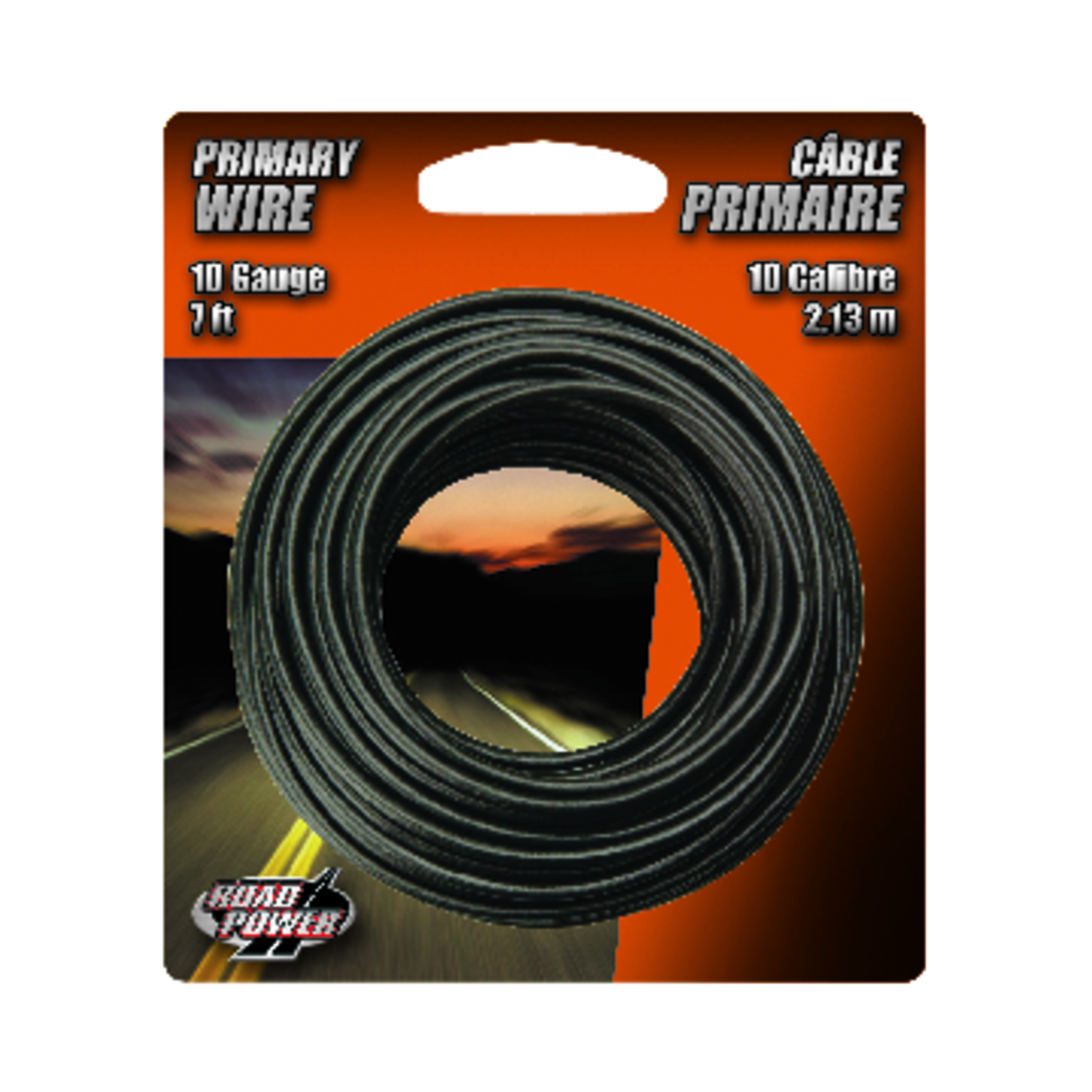 Coleman Cable 7 ft. Stranded 10 Ga. Primary Wire Black