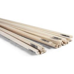 Midwest Products 3/16 in. X 1/4 in. W X 2 ft. L Basswood Strip #2/BTR Premium Grade