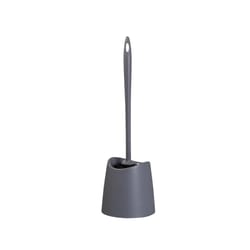 Superio Brand Modern Toilet Bowl Brush & Holder Gray