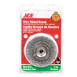 Ace 3 in. Fine Crimped Wire Wheel Brush Steel 4500 rpm 1 pc