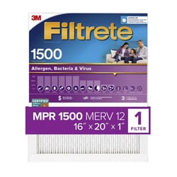 Filtrete 16 in. W X 20 in. H X 1 in. D 1500 MPR Pleated Allergen Air Filter 1 pk