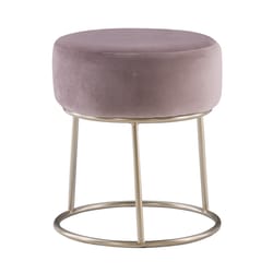 Linon Home Decor Brynlee Pink Fabric Modern Stool Chair 1 pk