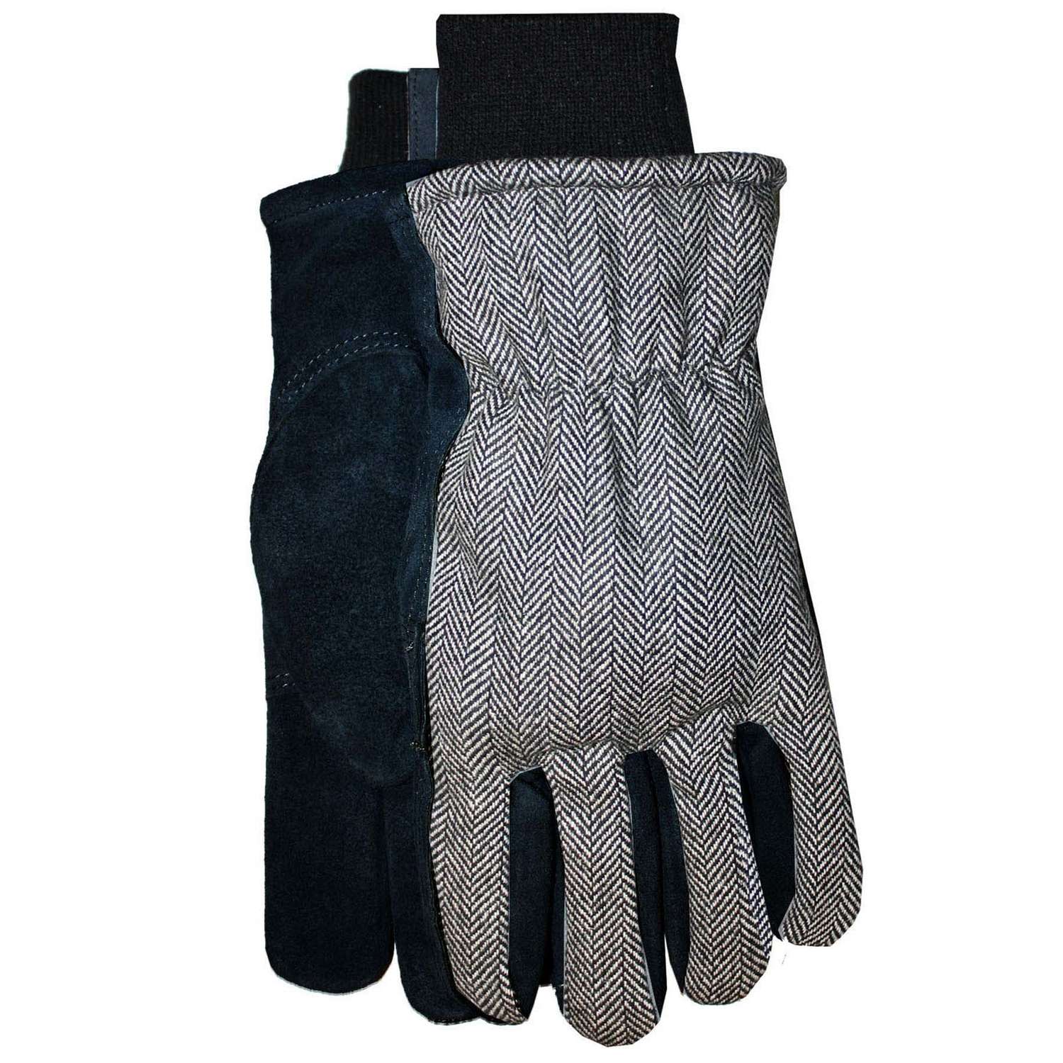 MidWest Quality Gloves L Black/Gray Gloves Ace Hardware