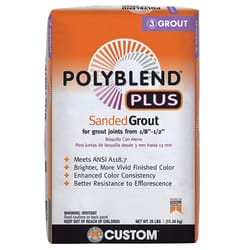 Custom Building Products Polyblend Plus Indoor and Outdoor Arctic White Sanded Grout 25 lb