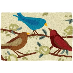 Jellybean 20 in. W X 30 in. L Multi-Color Birdsong Polyester Accent Rug