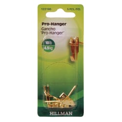 Hillman AnchorWire Brass-Plated Gold Professional Picture Hanger 10 lb 5 pk