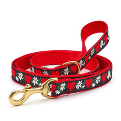 Up Country Multicolor Hearts and Flowers Nylon Dog Leash