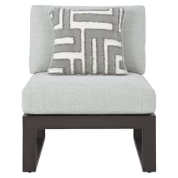 Signature Design by Ashley Beachloft Black Aluminum Frame Armless Chair White