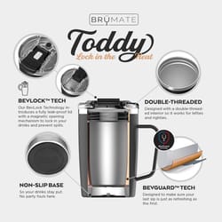BruMate Toddy 16 oz Walnut BPA Free Toddy Vacuum Insulated Mug