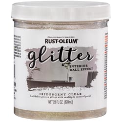 Rust-Oleum Specialty Satin Iridescent Clear Water-Based Glitter Interior Wall Paint Interior 28 oz