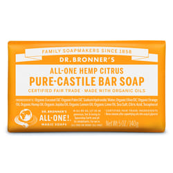 Dr. Bronner's Organic Orange Citrus Scent Pure-Castile Bar Soap 5 oz