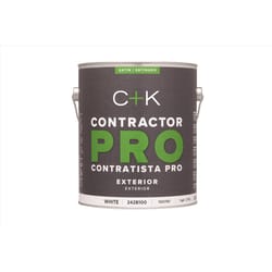 C+K Contractor Pro Satin White Paint Exterior 1 gal