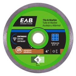 Exchange-A-Blade 4 in. D X 5/8 and 7/8 in. Diamond Continuous Rim Diamond Saw Blade 1 pk