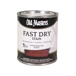 Old Masters Semi-Transparent Vintage Burgundy Oil-Based Alkyd Fast Dry Wood Stain 1 qt