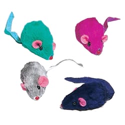 Spot Assorted Plush Mice Catnip Mouse Cat Toy 4.5 in. 12 pk