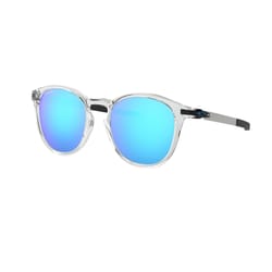 Oakley Pitchman R Polished Clear w/ Prizm Sapphire Sunglasses
