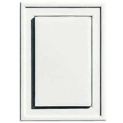 Builders Edge 6 in. H X 4.5 in. W X 1 in. L Prefinished White Vinyl Mounting Block