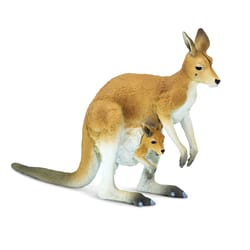 Safari Ltd. Wild Safari Kangaroo w/ Joey Toy Yellow