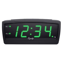 La Crosse Technology Equity 2.1 in. Black Alarm Clock LED Plug-In